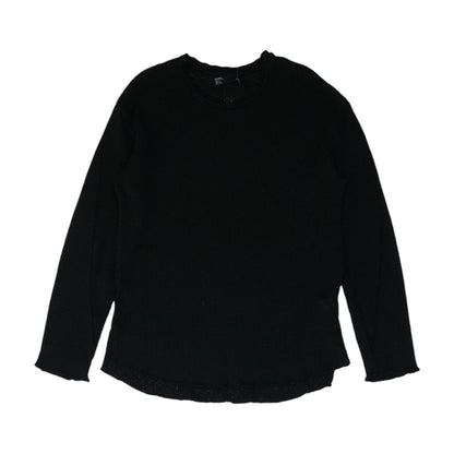 Black Crewneck Knit Top