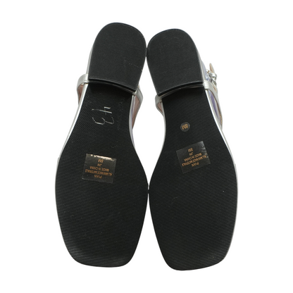 Silver Heeled Sandals