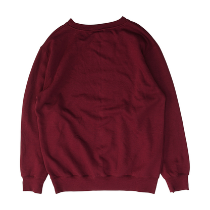 Maroon Solid Sweatshirt Pullover