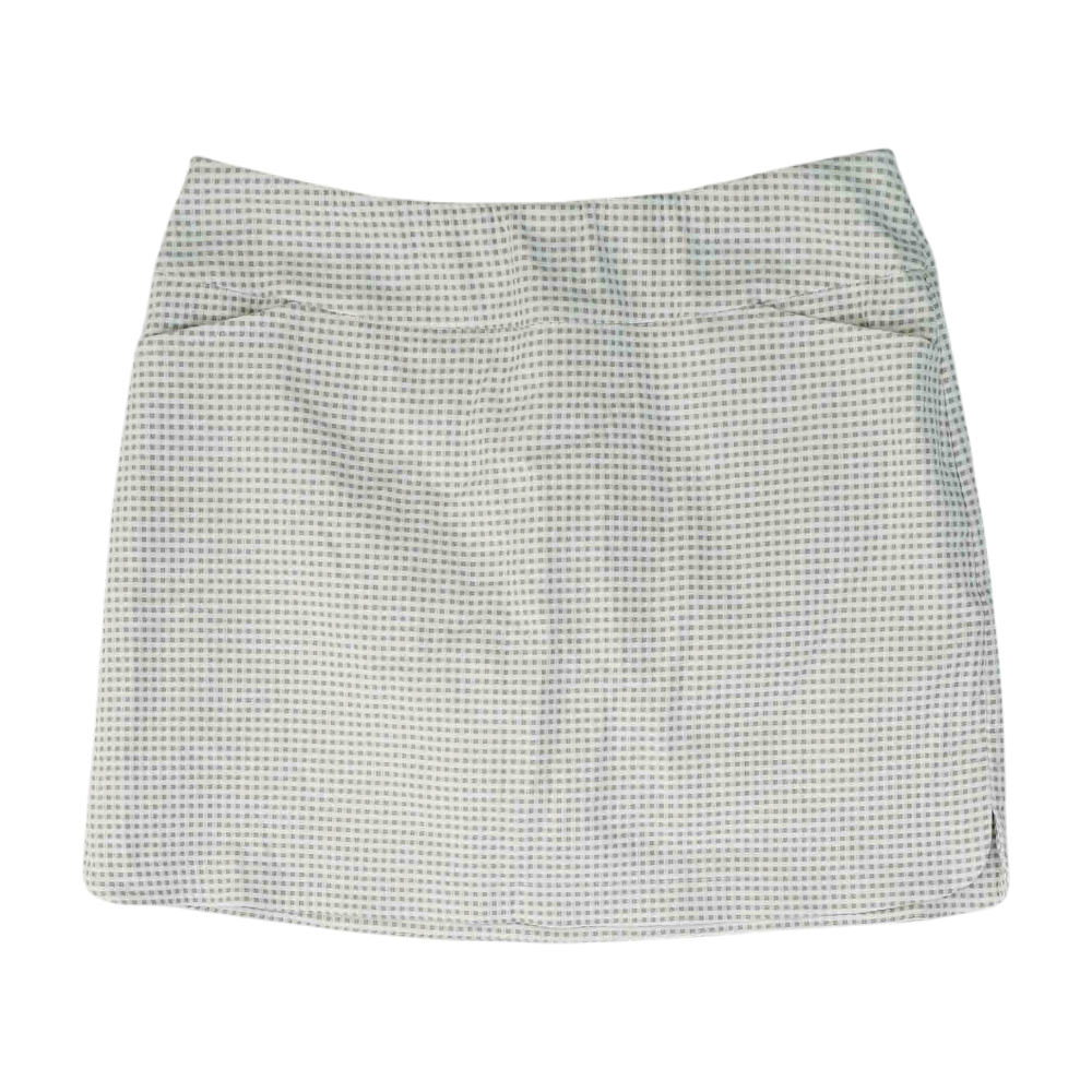 Gray Petite Check Mini Skirt