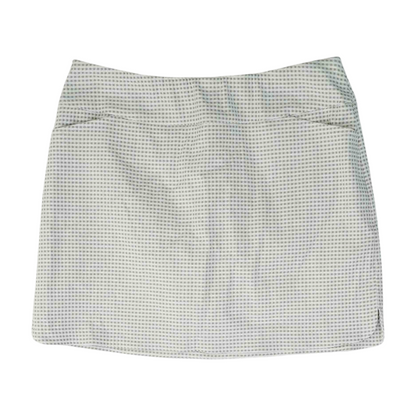 Gray Petite Check Mini Skirt
