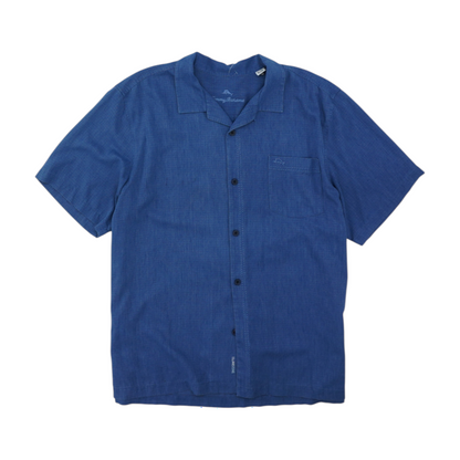 Blue Check Short Sleeve Button Down