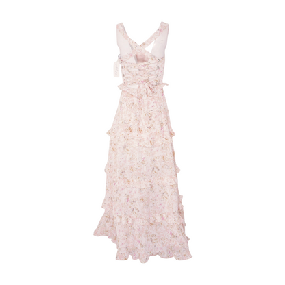 Pink Floral Maxi Dress
