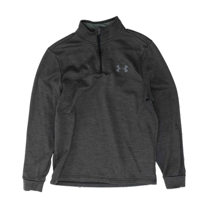 Gray Solid 1/4 Zip Pullover