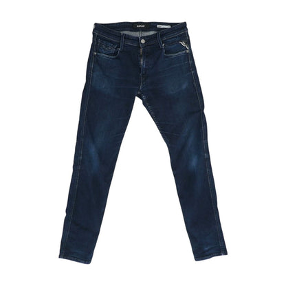 Navy High Rise Slim Leg Jeans