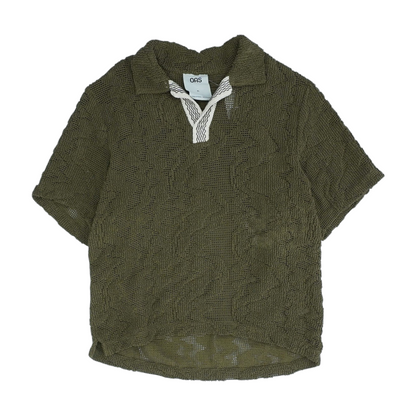 Green Solid Short Sleeve Polo