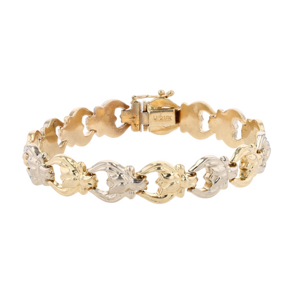 14K Two-Tone Gold Chain Bracelet