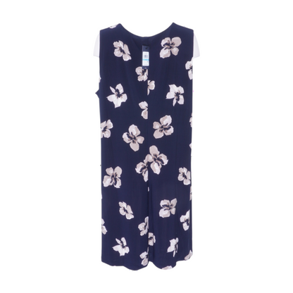 Navy Plus Floral Midi Dress