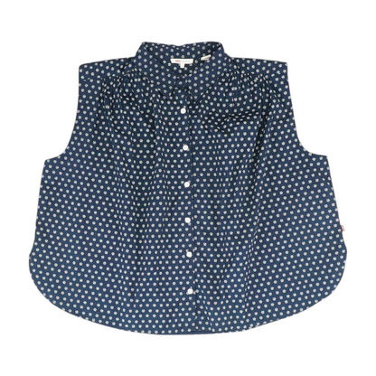 Navy Floral Button Down