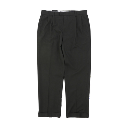 Black Striped Regular Pants