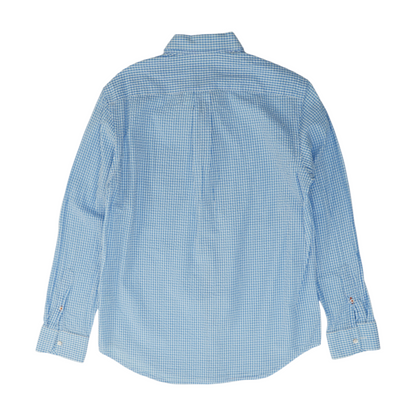 Blue Check Long Sleeve Button Down