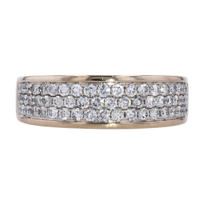 1 1/3 ctw 10K Two-Tone Gold Diamond Band
