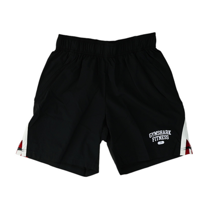 Black Solid Active Shorts