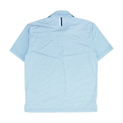 Blue Striped Short Sleeve Polo