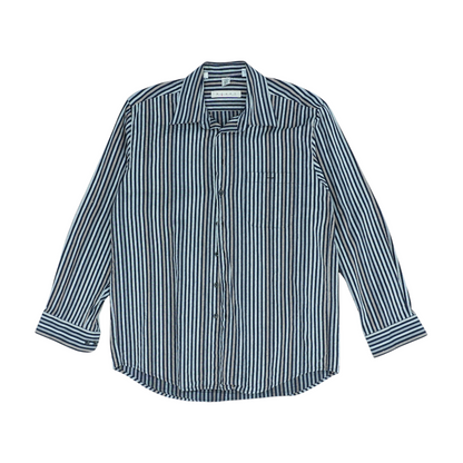 Gray Striped Long Sleeve Button Down