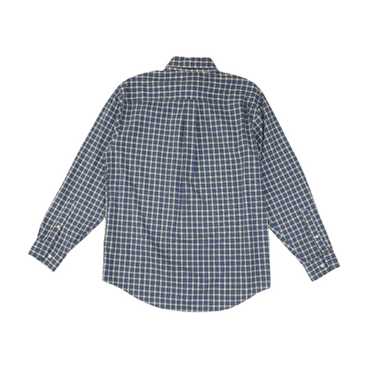 Blue Plaid Long Sleeve Button Down