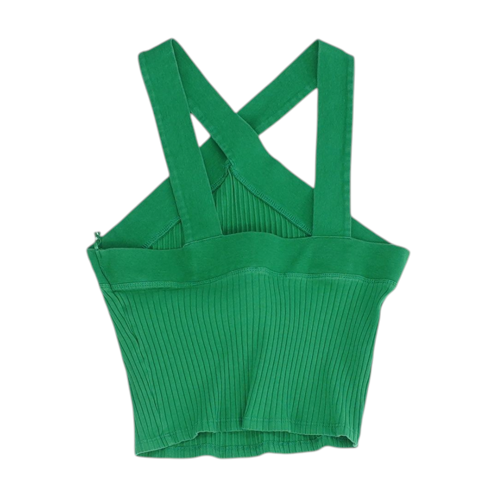 Green Cropped Blouse
