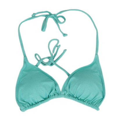 Green Solid Swim Top