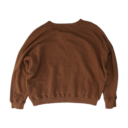 Brown Solid Sweatshirt Pullover