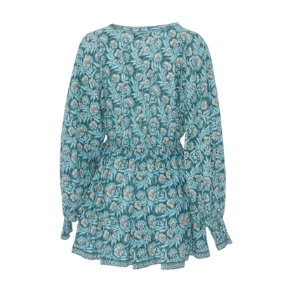 Blue Print Mini Dress