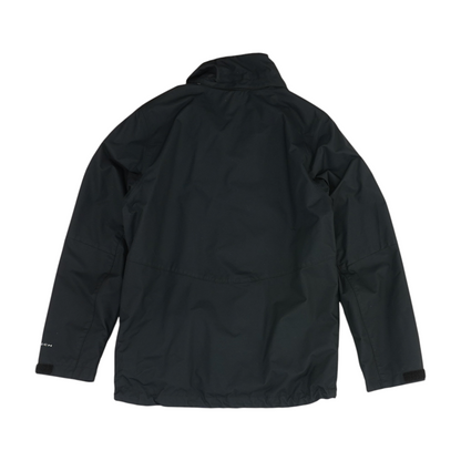 Black Solid Rain Jacket