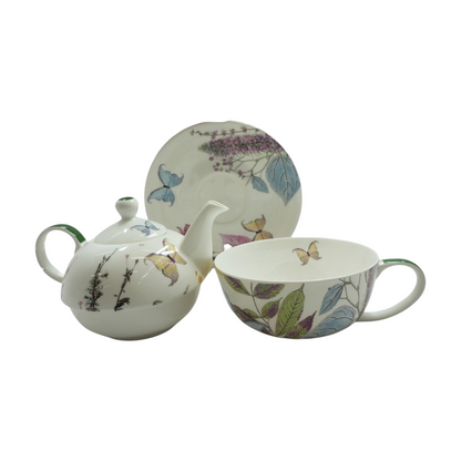 3pc Teacup and Teapot Set