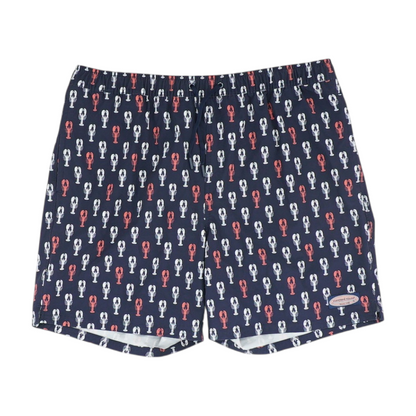 Navy Graphic Swim Bottom
