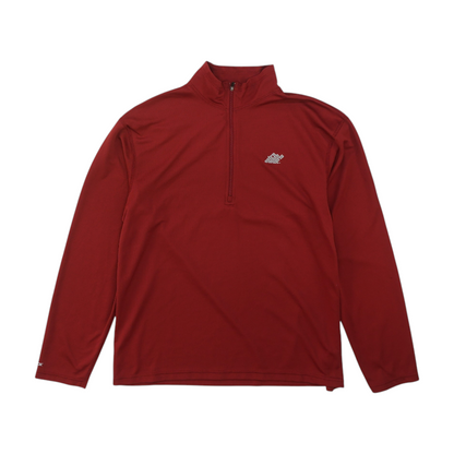 Maroon Solid 1/4 Zip Pullover