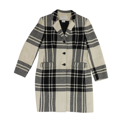 Cream Plaid Coat