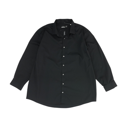 Black Solid Long Sleeve Button Down