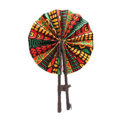 Handmade African Print Hand Fan