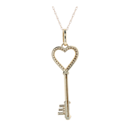 1/10 ctw 14K Yellow Gold Diamond Pendant Necklace