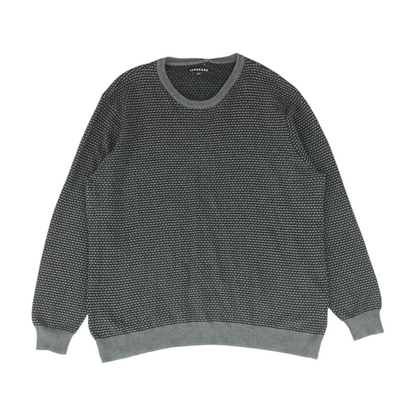 Gray Geometric Pullover Sweater