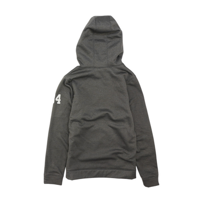 Gray Solid Hoodie Pullover