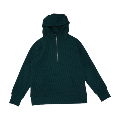 Green Solid 1/4 Zip Pullover