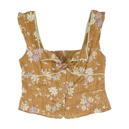Brown Floral Blouse