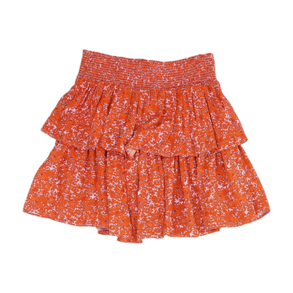 Orange Floral Skirt
