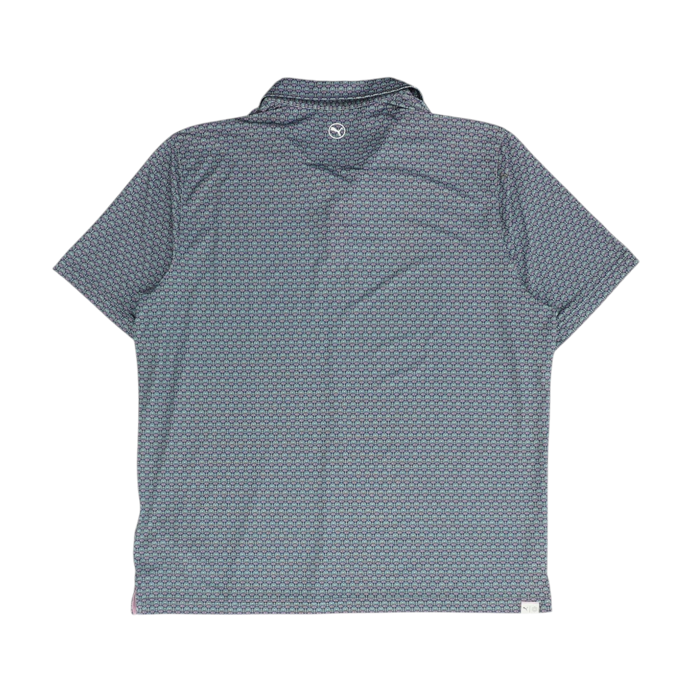 Puma Blue Tropical Short Sleeve Polo – Image 2