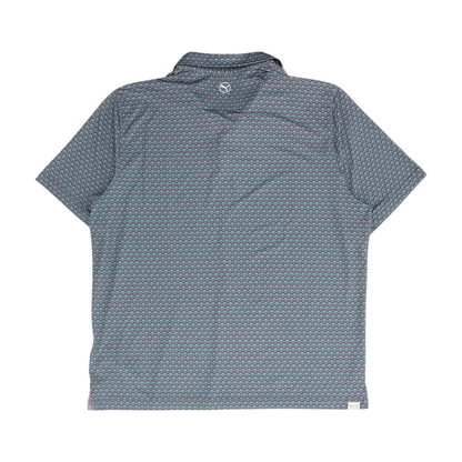 Puma Blue Tropical Short Sleeve Polo – Image 2
