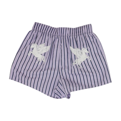 Purple Striped Active Shorts