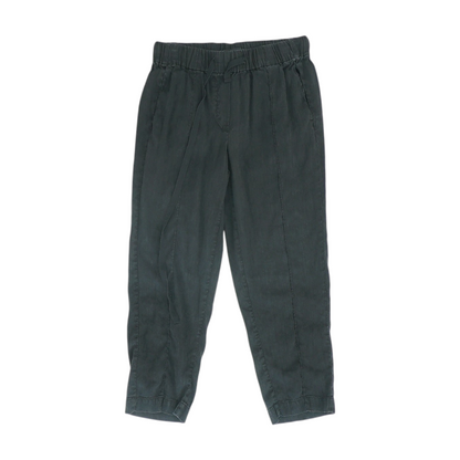 Black Solid Chino Capris