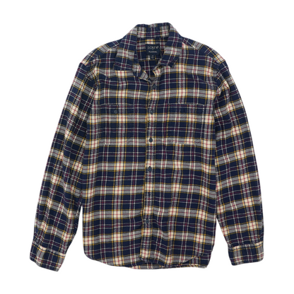 Navy Plaid Flannel Button Down