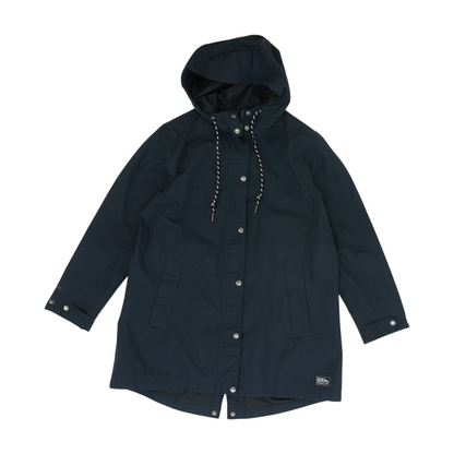 Navy Petite Solid Rain Jacket