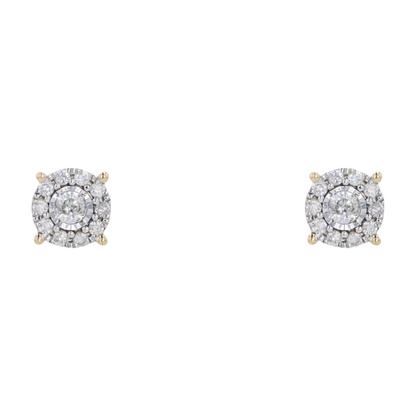 1/3 ctw 14K Yellow Gold Diamond Stud Earrings