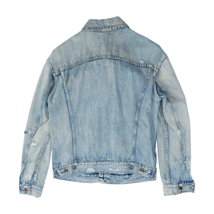 Blue Solid Denim Jacket