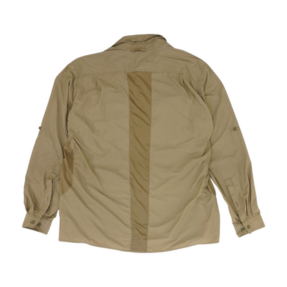 Khaki Solid Long Sleeve Button Down
