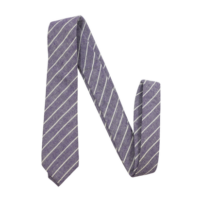 Purple Striped Neck Tie