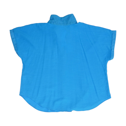 Blue Plus Size Button Down