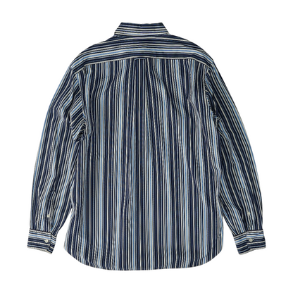 Blue Striped Long Sleeve Button Down