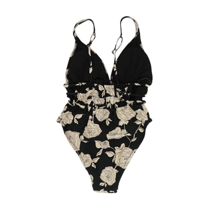 Black Floral One-Piece